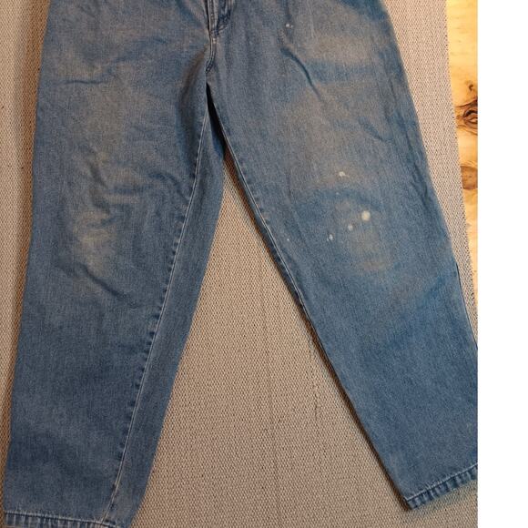 Original Bugle Boy Vintage Jeans 32X29 Blue Fade Pleated Skate Y2K Paint Grunge - Picture 5 of 14